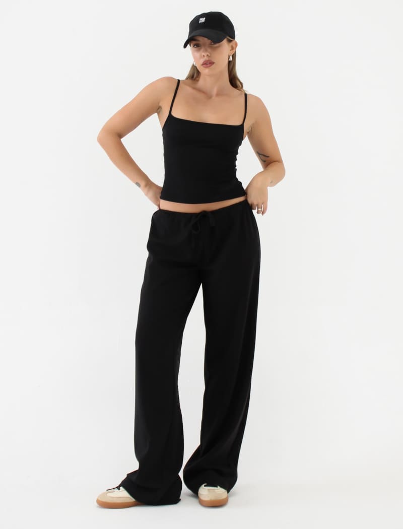 Easy Drawstring Pant | Black - Pants