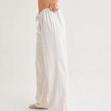 Easy Drawstring Pant | Cream - Pants