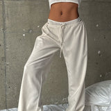 Easy Drawstring Pant | Cream - Pants