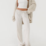 Easy Drawstring Pant | Cream - Pants