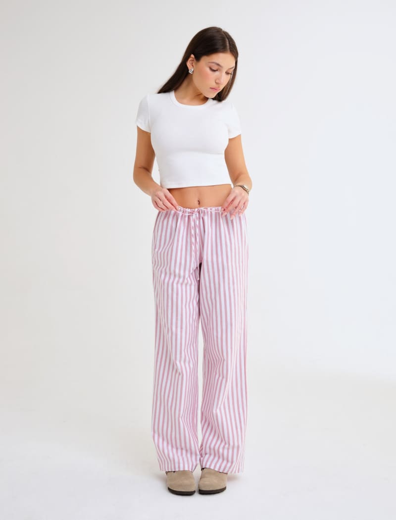 Easy Drawstring Pant | Cupid Stripe - Pants