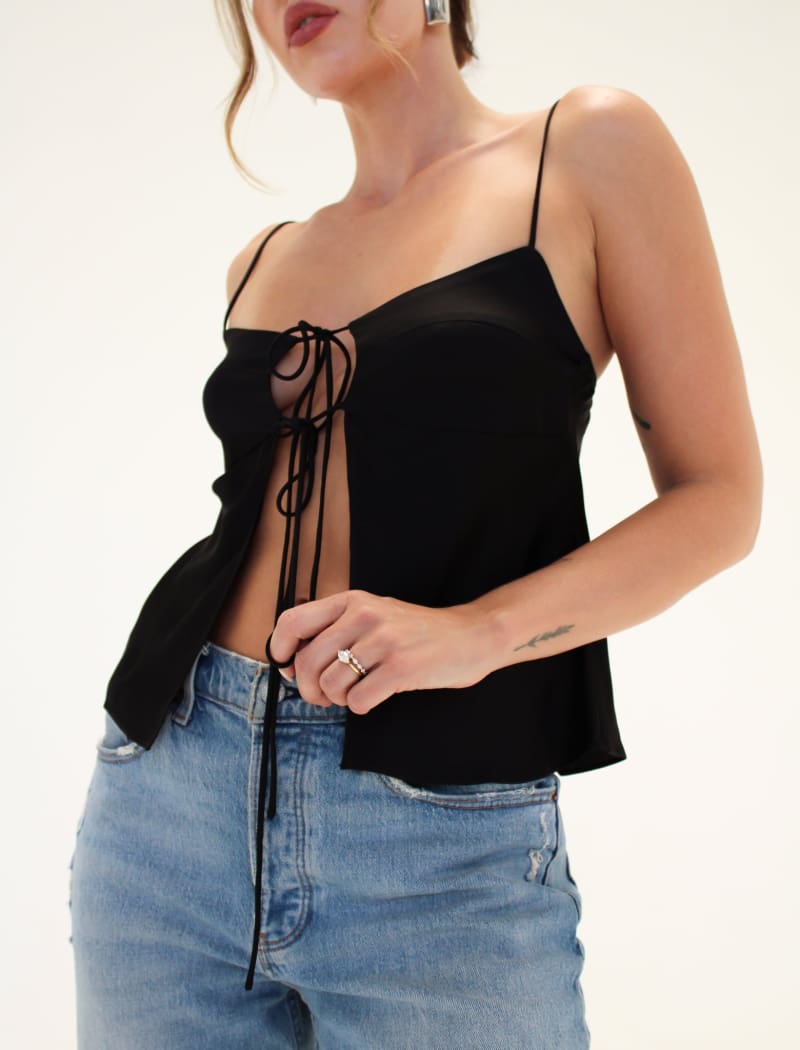 Edelweiss Cami | Black - Camis and Tanks