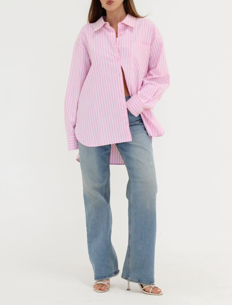 Ex-Boyfriend Button Up | Candy Stripe - Button-Up