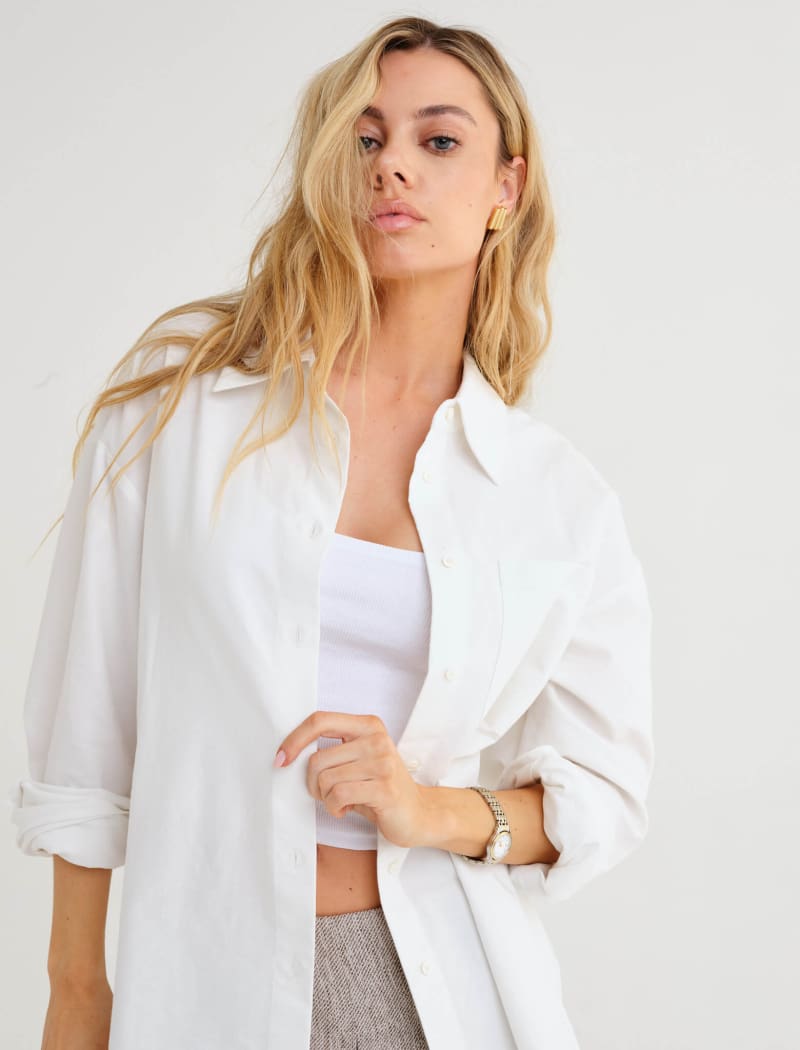 Ex-Boyfriend Button Up | White - Button-Up