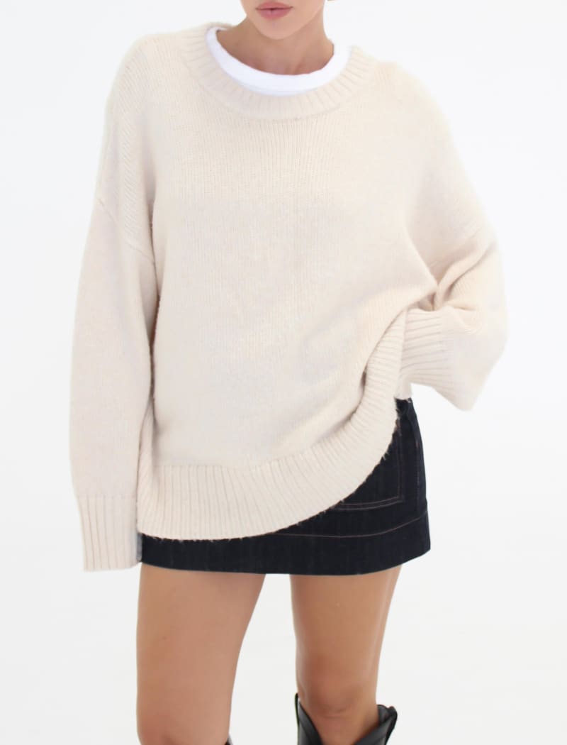 Fair Isle Sweater | Cream - Sweaters