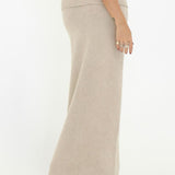 Fairfield Foldover Maxi Skirt | Latte - Maxi Skirt