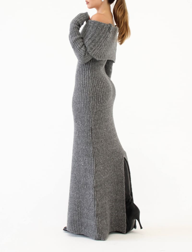 Fireside Maxi Dress | Charcoal Heather - Maxi Dress