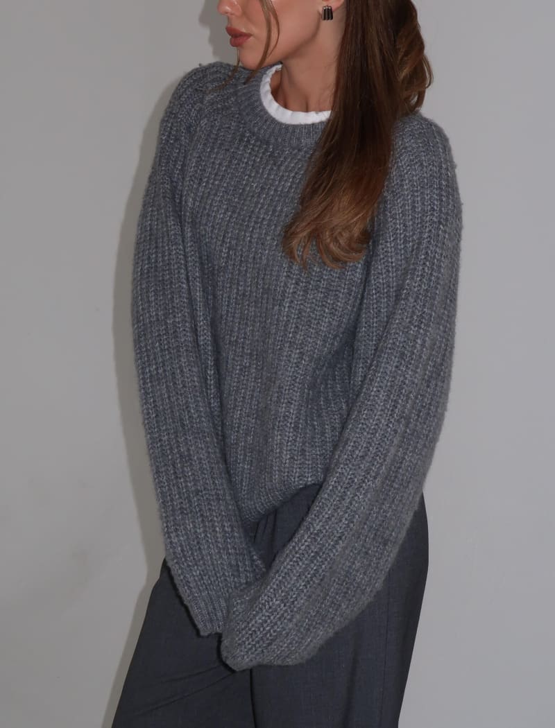 Fisherman Sweater | Heather Gray - Sweaters