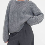 Fisherman Sweater | Heather Gray - Sweaters