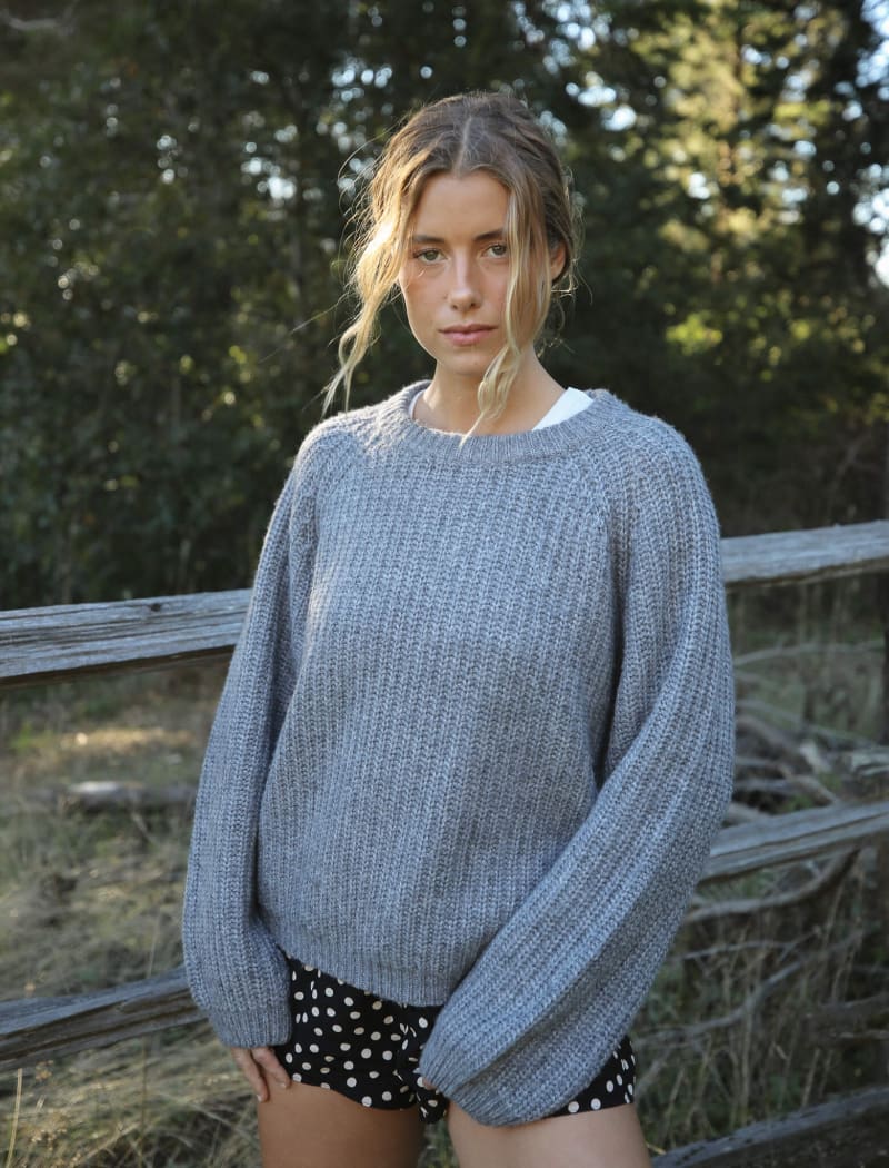 Fisherman Sweater | Heather Gray - Sweaters