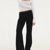 Fold-Over Pant | Black - Pants