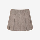 Ford Mini Skirt | Oat Heathered Twill