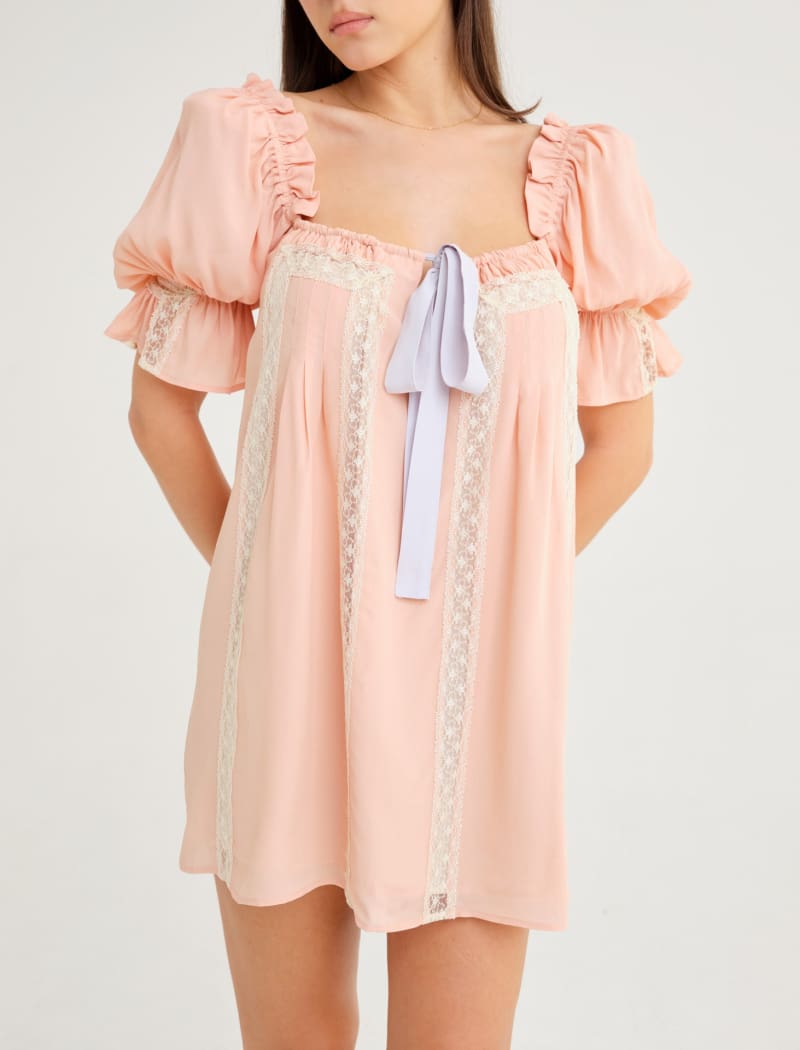 Heirloom Mini Dress | Peach Nectar - Mini Dress