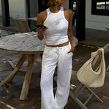 High Fidelity Pant | White Linen - Pants