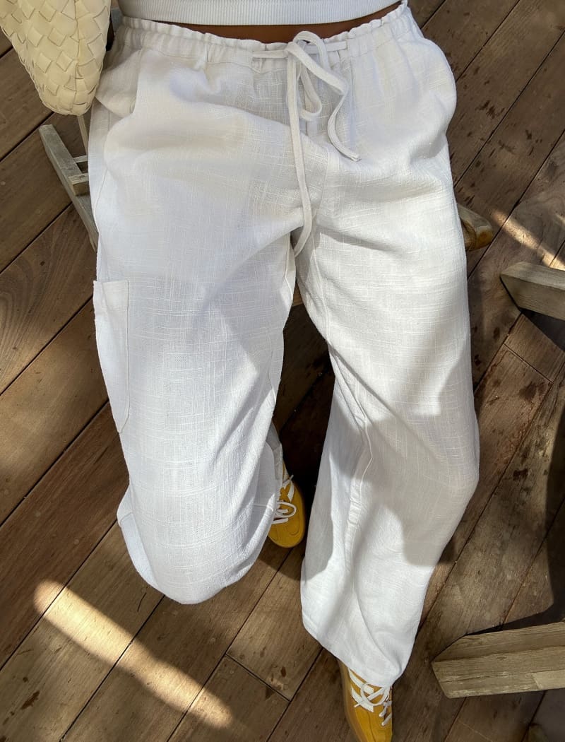 High Fidelity Pant | White Linen – Rumored