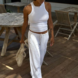 High Fidelity Pant | White Linen - Pants