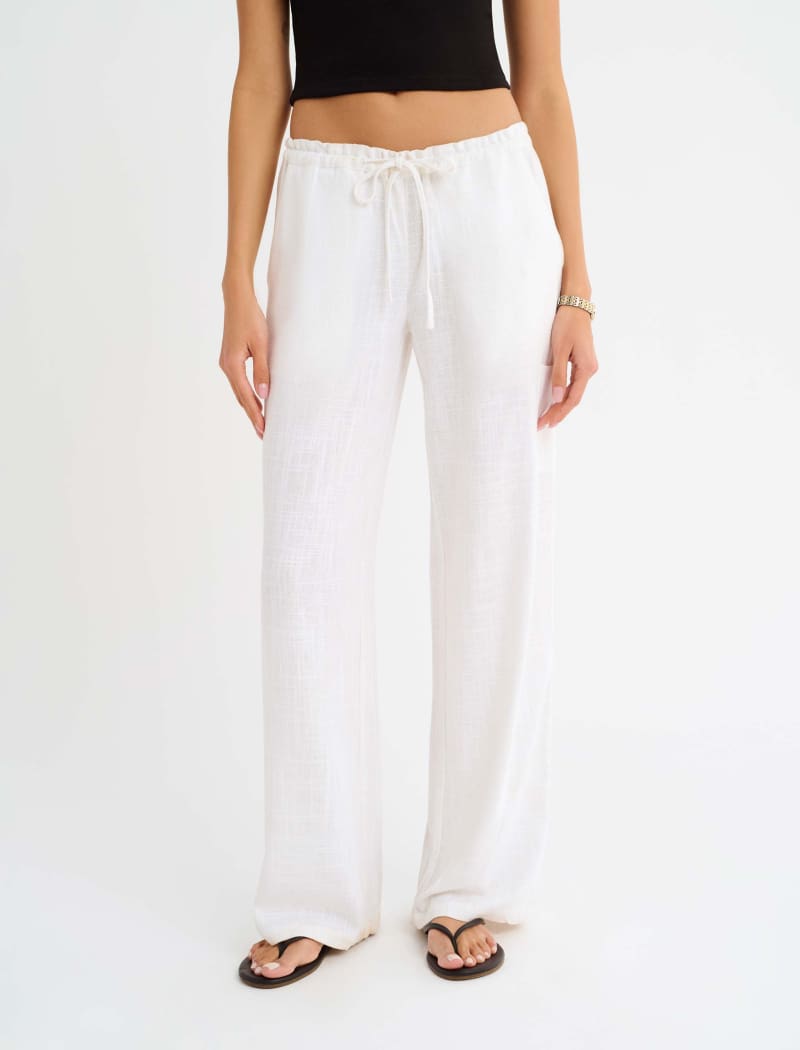 High Fidelity Pant | White Linen - Pants