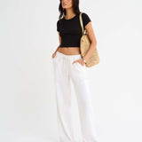 High Fidelity Pant | White Linen - Pants