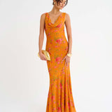 Hollywood Gown | Tangerine Bloom