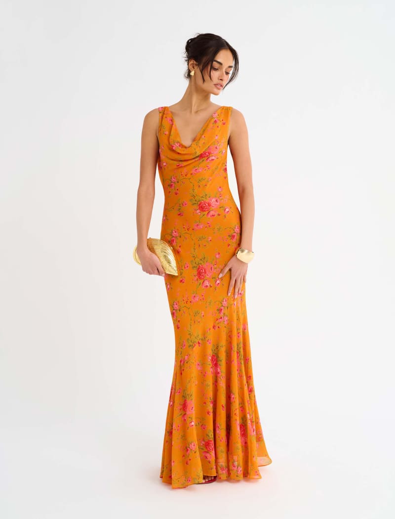 Hollywood Gown | Tangerine Bloom