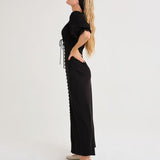 Honey Duster Maxi Dress | Black - Maxi Dress