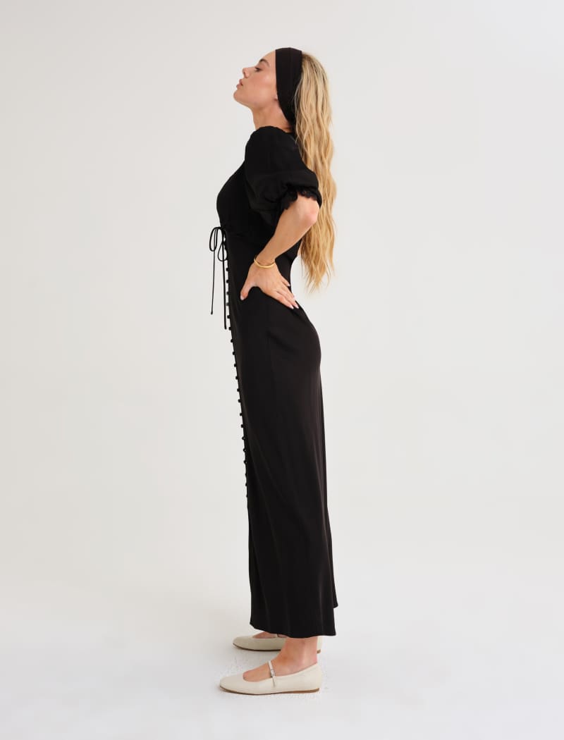 Honey Duster Maxi Dress | Black - Maxi Dress