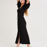 Honey Duster Maxi Dress | Black - Maxi Dress