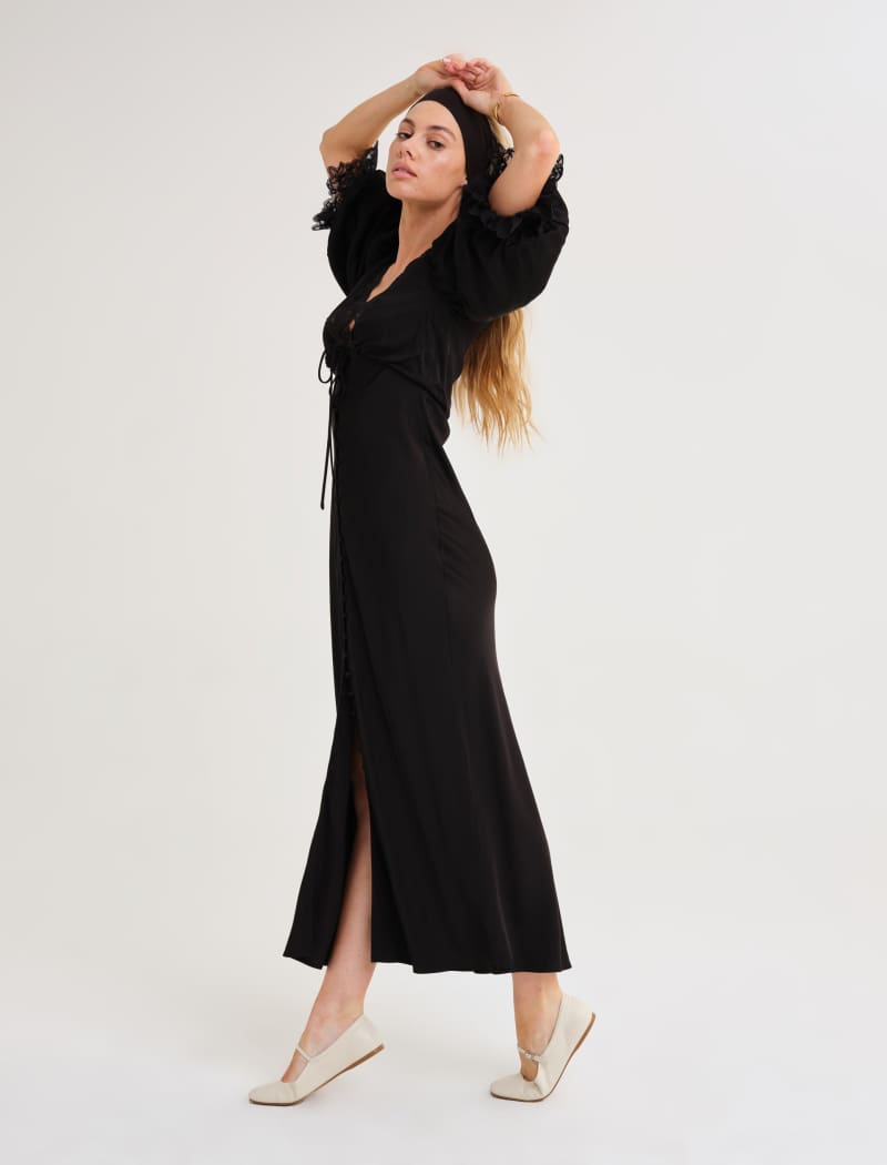 Honey Duster Maxi Dress | Black - Maxi Dress