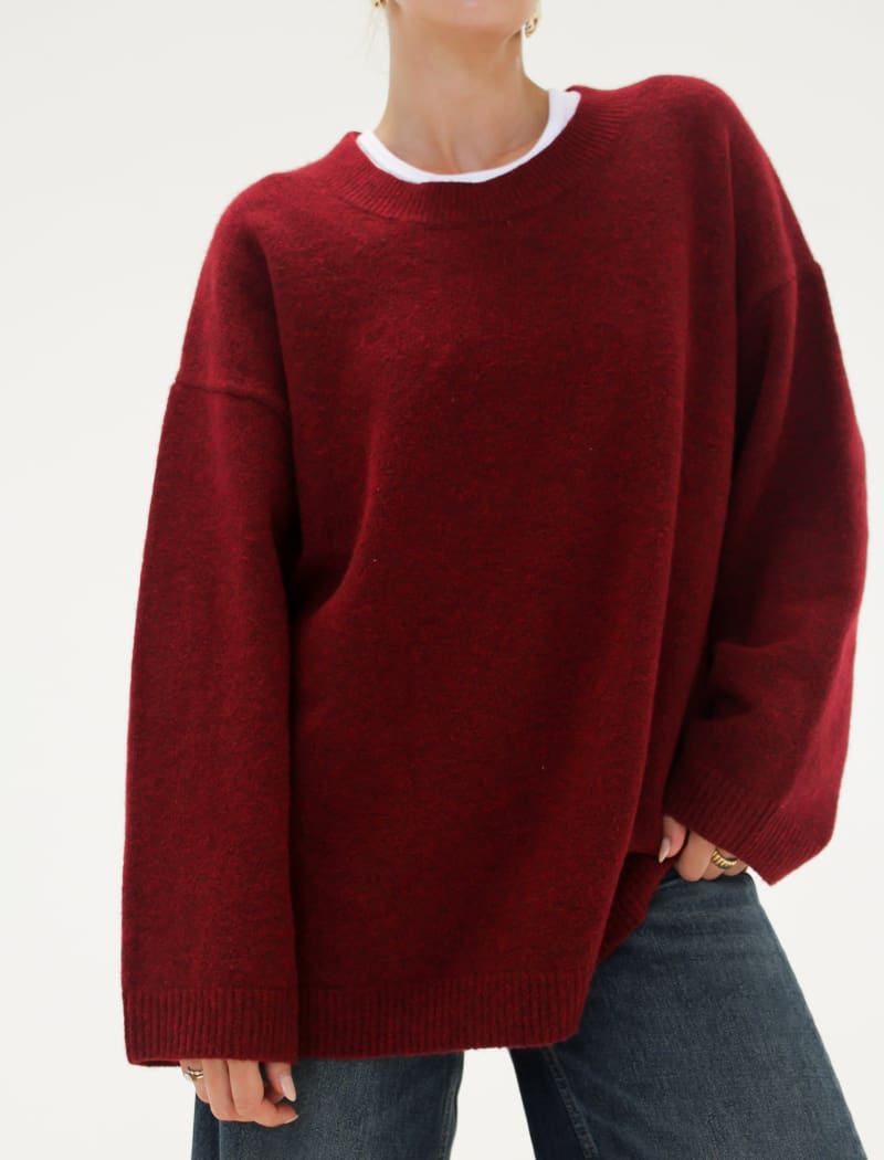 Hunter Crewneck | Merlot - Crewneck