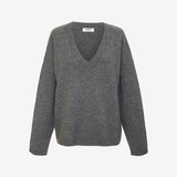 Hunter V-Neck Sweater | Charcoal - Knitwear