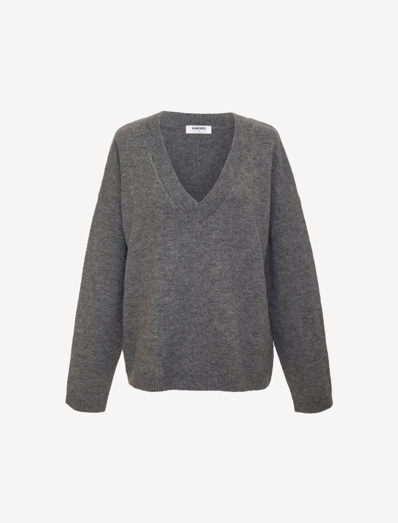 Rumours Hunter V Neck Sweater Charcoal L