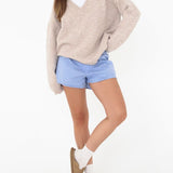 Hunter V-Neck Sweater | Oatmeal Heather - Knitwear