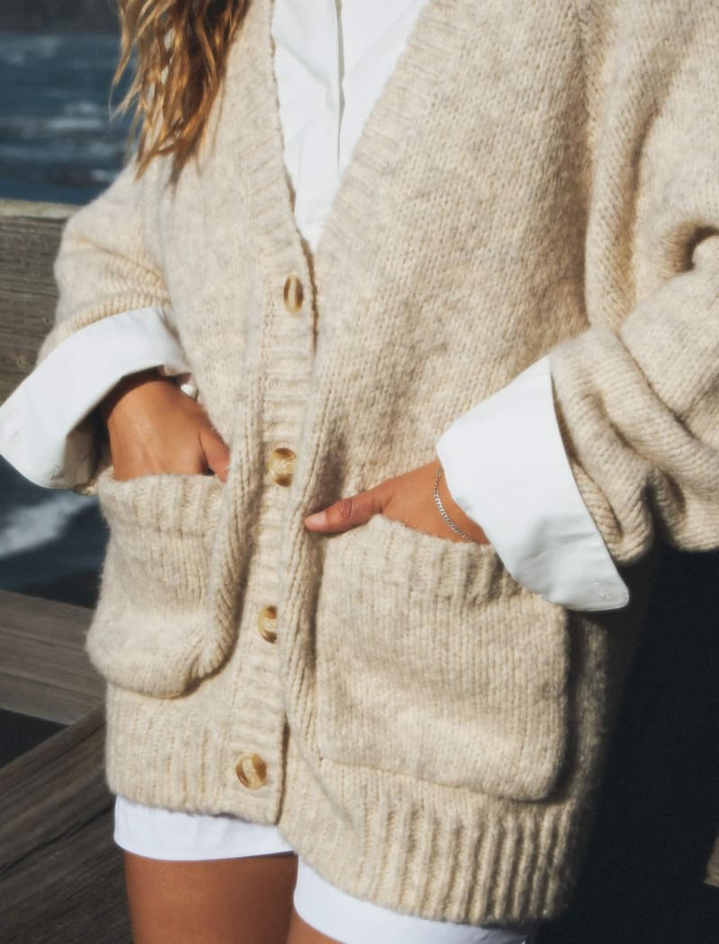 Jackson Hole Cardigan | Oat - Cardigan