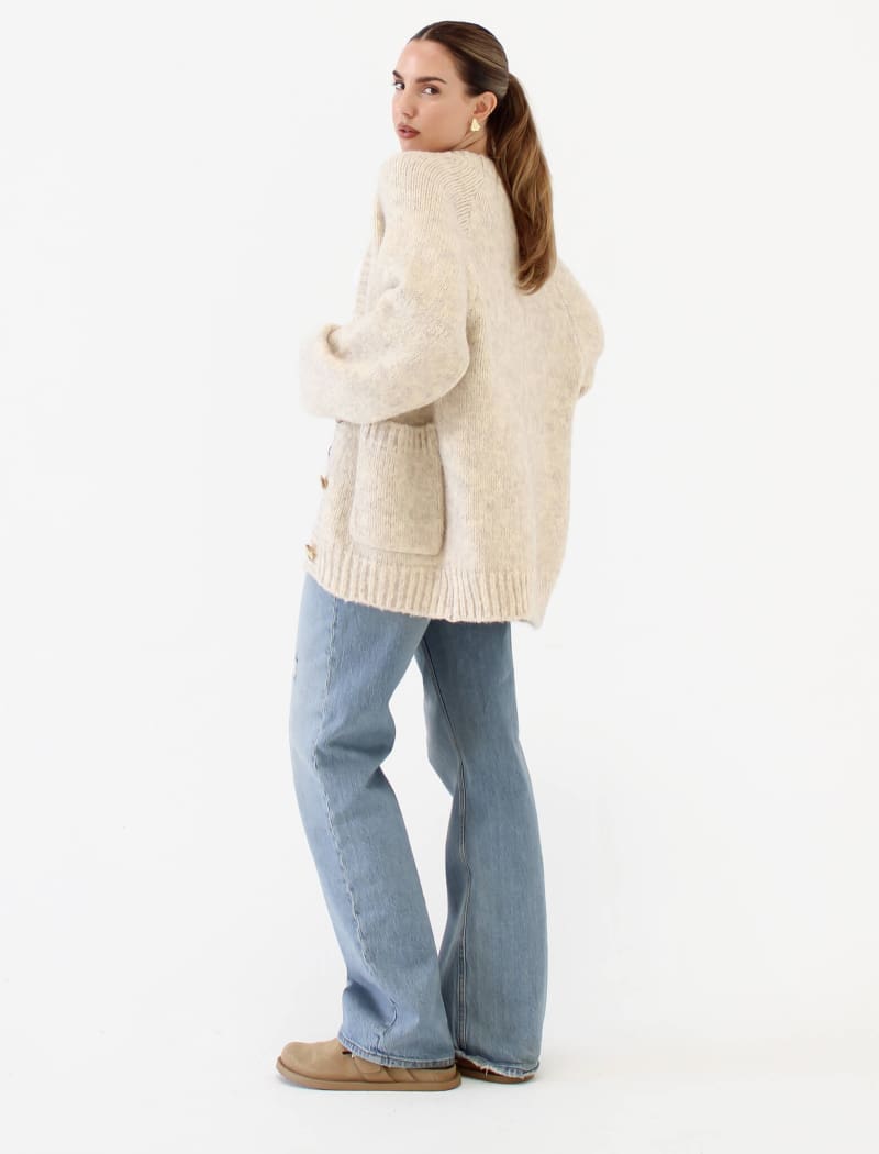 Jackson Hole Cardigan | Oat - Cardigan