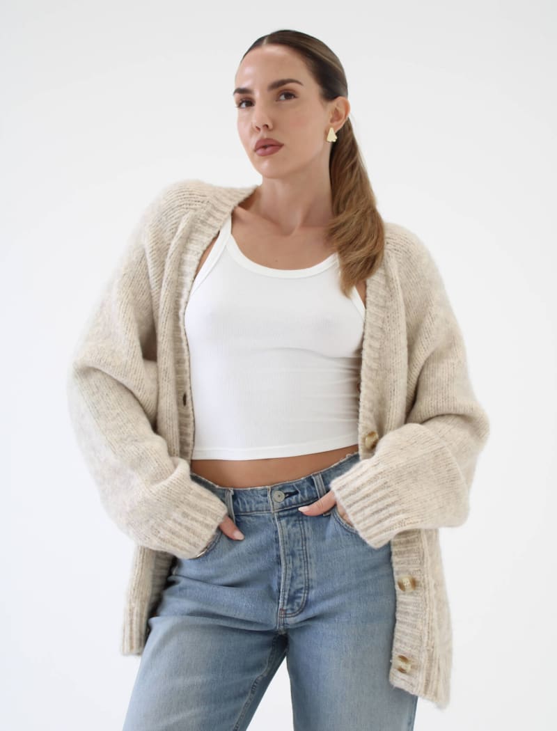 Jackson Hole Cardigan | Oat - Cardigan