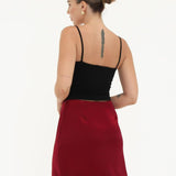 Kerrigan Mini Skirt | Merlot - Mini Skirt