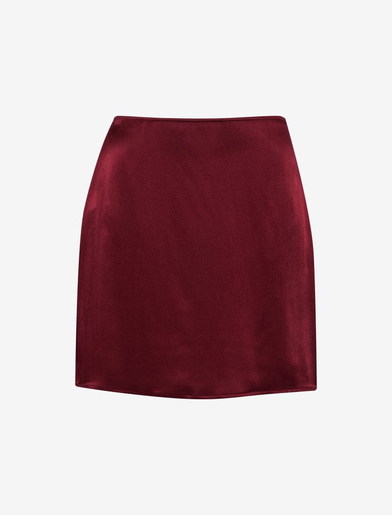 Kerrigan Mini Skirt | Merlot - Mini Skirt