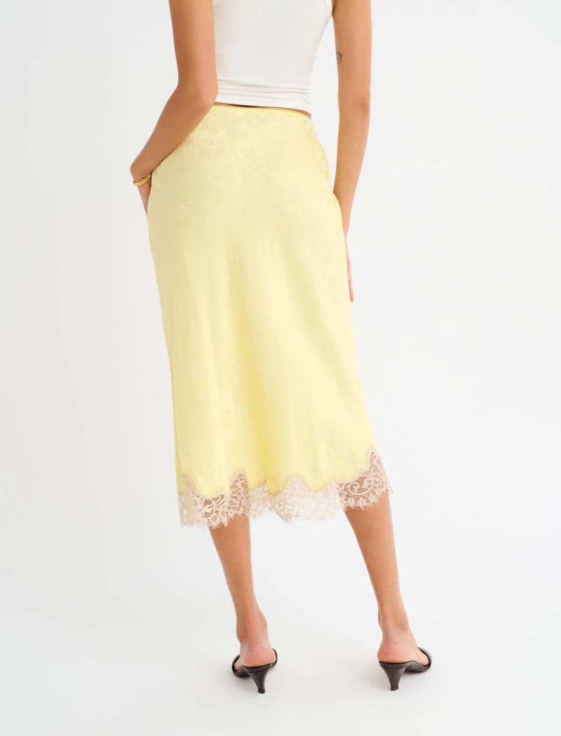 Lady Lace Midi Skirt | Buttercream Jacquard