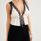 Lady Lace Top | Soft White - Camis and Tanks