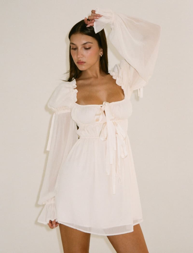 Macbeth Mini Dress | Cream - Mini Dress