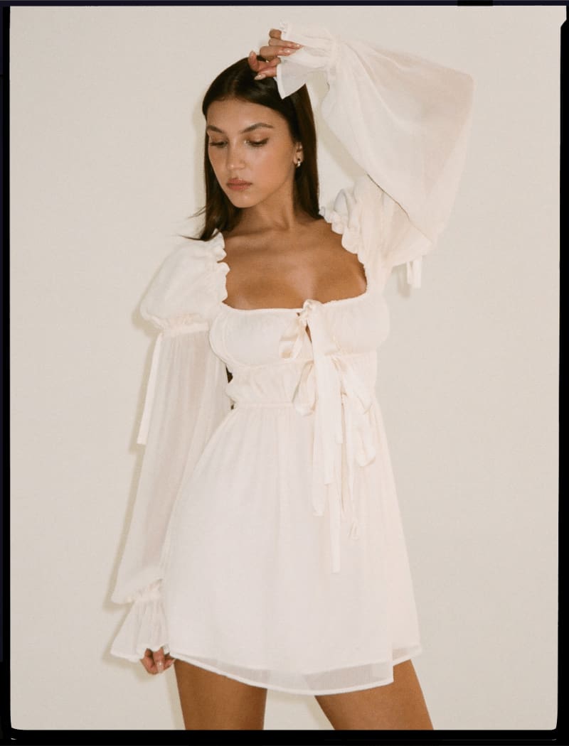 Macbeth Mini Dress | Cream - Mini Dress