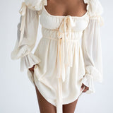 Macbeth Mini Dress | Cream - Mini Dress