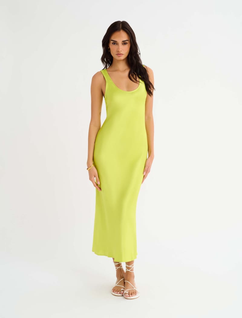 Market Midi Dress | Citron - Midi Dress