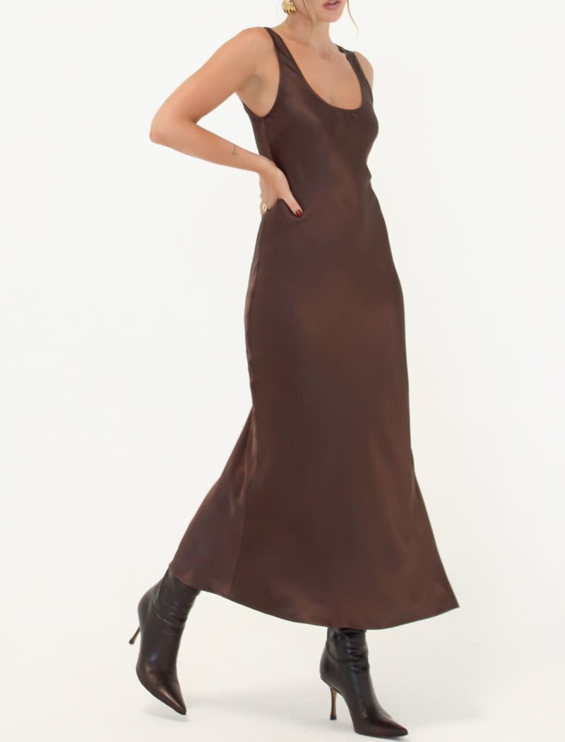 Market Midi Dress | Espresso - Midi Dress