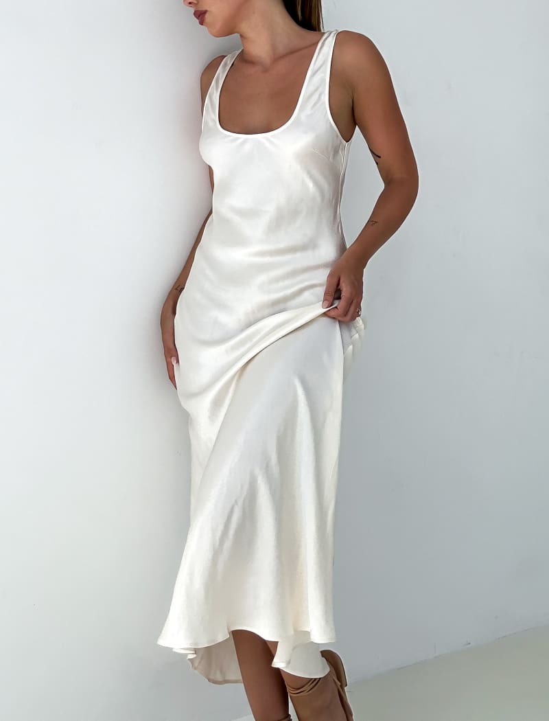 Market Midi Dress | Ivory – Rumored