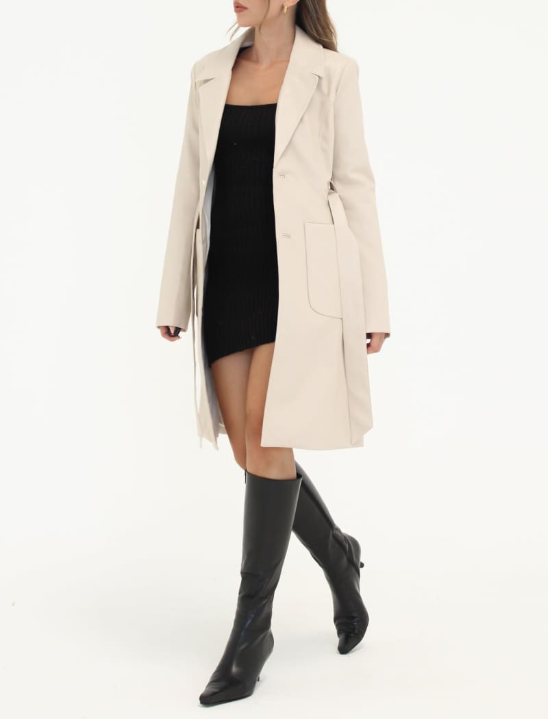 Matrix Trench | Cream - Trench Coat