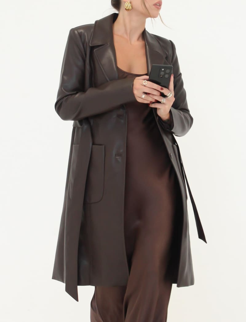 Matrix Trench | Espresso - Trench Coat