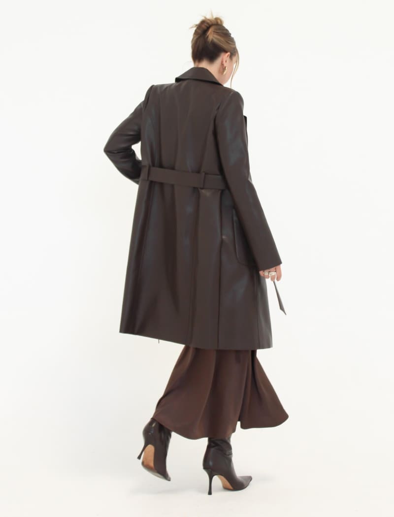 Matrix Trench | Espresso - Trench Coat