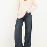 Mercer V-Neck Sweater | Cream - Sweaters