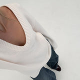 Mercer V-Neck Sweater | Cream - Sweaters